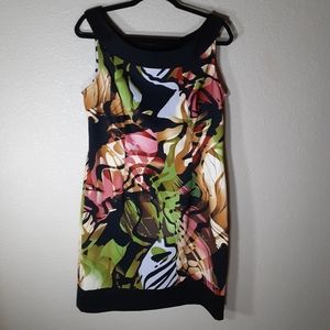 Connected Appreal Floral Print Midi Dress Size16